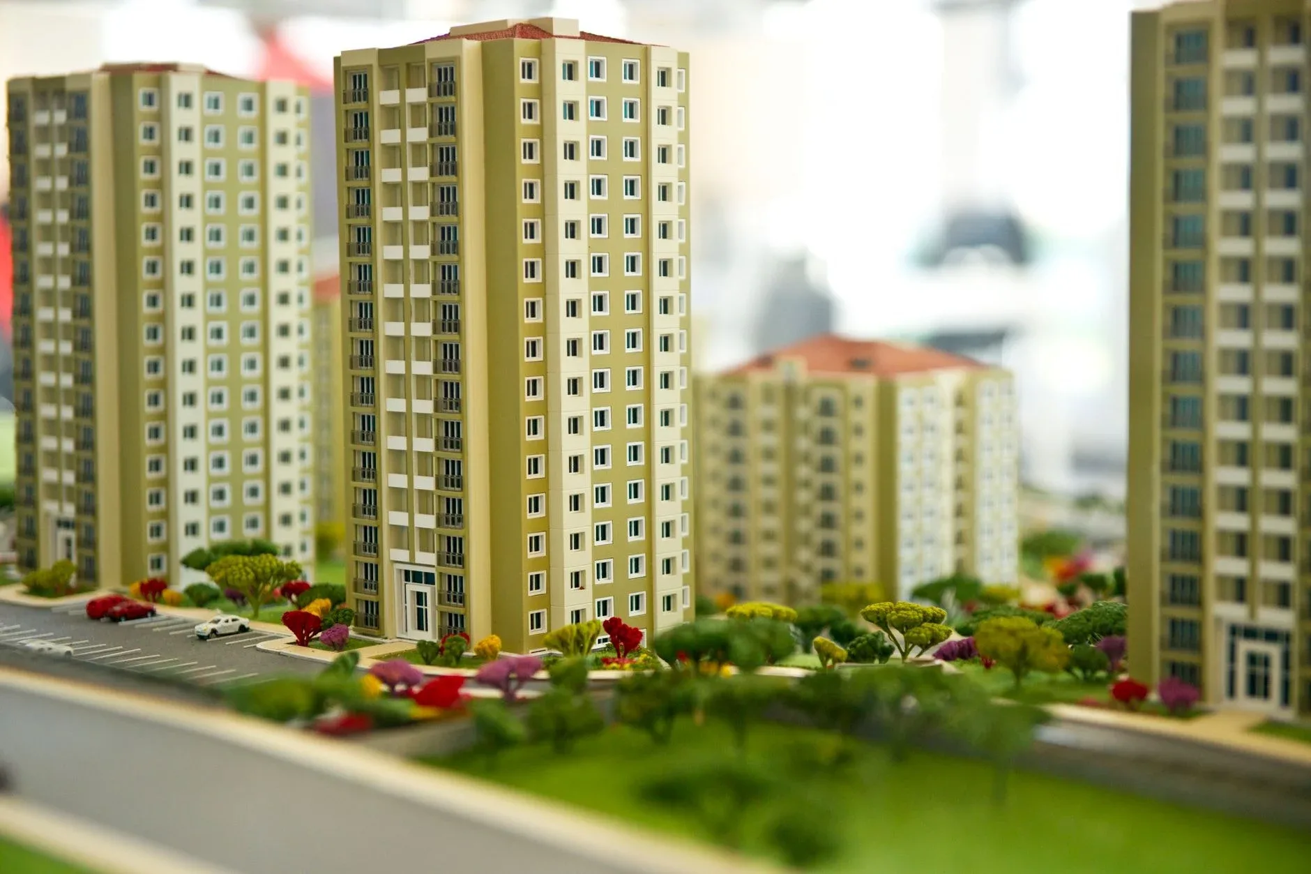 Machetă cu apartamente în proiect